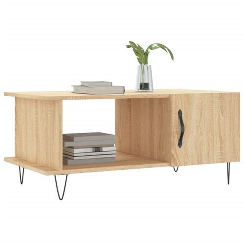 Table basse chêne sonoma 90x50x40 cm bois d'ingénierie - Photo n°3; ?>