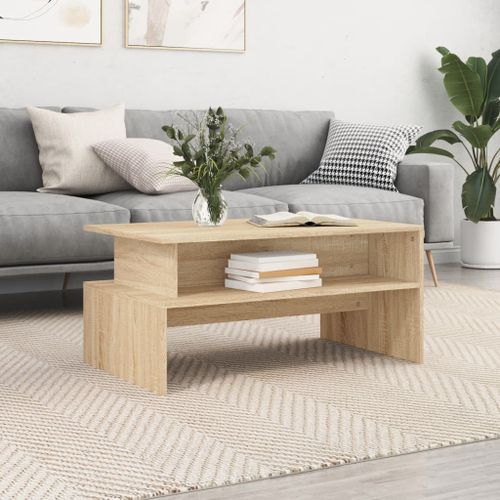 Table basse chêne sonoma 90x55x42,5 cm bois d'ingénierie - Photo n°2; ?>