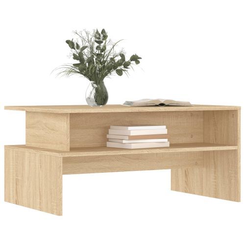 Table basse chêne sonoma 90x55x42,5 cm bois d'ingénierie - Photo n°3; ?>