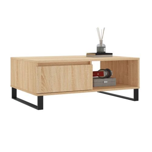 Table basse chêne sonoma 90x60x35 cm bois d'ingénierie - Photo n°3; ?>