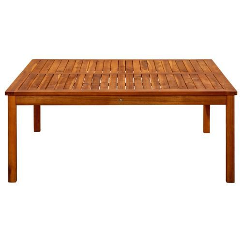 Table basse de jardin 110x110x45 cm Bois solide d'acacia - Photo n°3; ?>