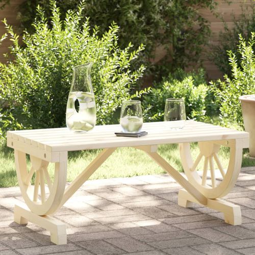 Table basse de jardin 90x50x40 cm bois de sapin massif - Photo n°2; ?>