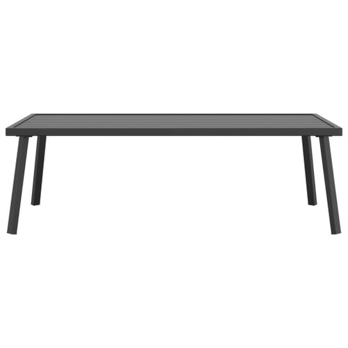 Table basse de jardin anthracite 110x55x35 cm acier - Photo n°3; ?>