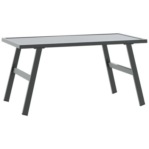 Table basse de jardin noir 90x45x35 cm acier enduit de poudre - Photo n°2; ?>