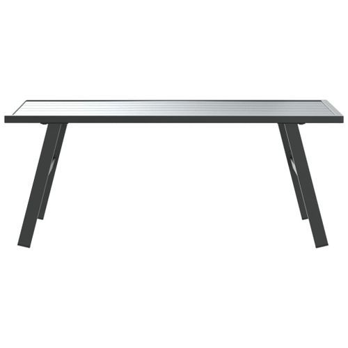 Table basse de jardin noir 90x45x35 cm acier enduit de poudre - Photo n°3; ?>