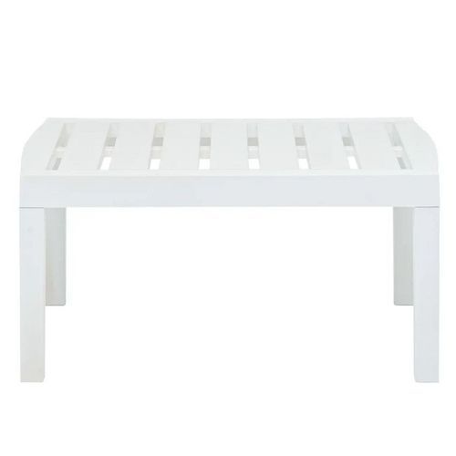 Table basse de jardin plastique blanc Leeco - Photo n°2; ?>