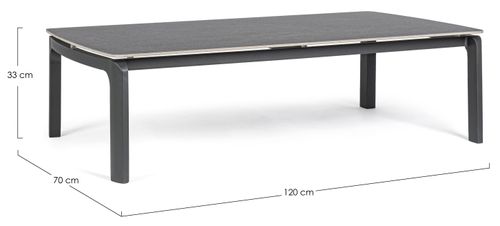 Table basse de jardin rectangle en aluminium Jaco L 120 cm - Photo n°3; ?>