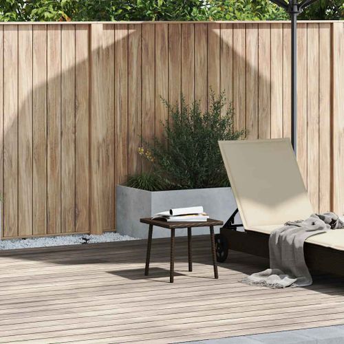 Table basse de jardin rectangulaire marron 40x40x37 cm rotin - Photo n°2; ?>