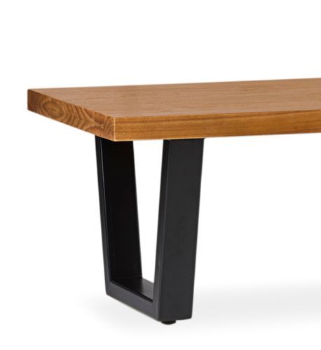 Table basse en bois clair massif de Mindy Zandhu 120 cm - Photo n°3; ?>