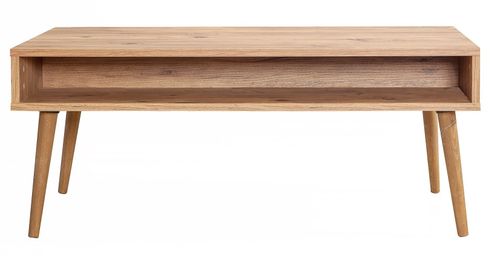 Table basse en bois clair originale avec niche Kiza 765 - Photo n°2; ?>