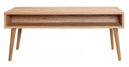 Table basse en bois clair originale avec niche Kiza 766 - Photo n°2; ?>