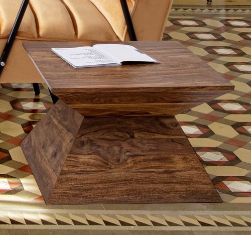 Table basse en bois de sheesham naturel Prya L 58 cm - Photo n°2; ?>