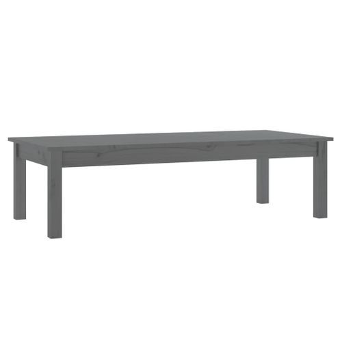 Table basse Gris 110x50x30 cm Bois massif de pin - Photo n°2; ?>