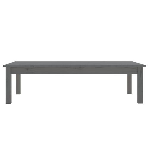 Table basse Gris 110x50x30 cm Bois massif de pin - Photo n°3; ?>