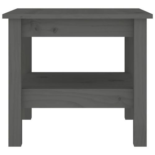 Table basse Gris 45x45x40 cm Bois massif de pin - Photo n°3; ?>