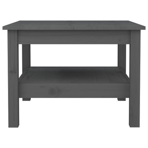 Table basse Gris 55x55x40 cm Bois massif de pin - Photo n°3; ?>