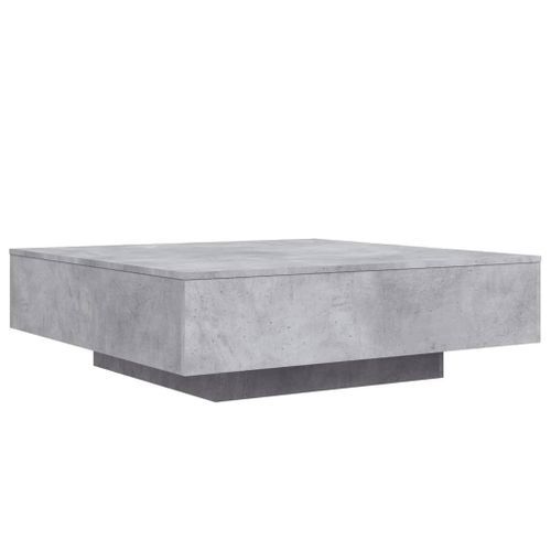 Table basse gris béton 100x100x31 cm bois d'ingénierie - Photo n°2; ?>