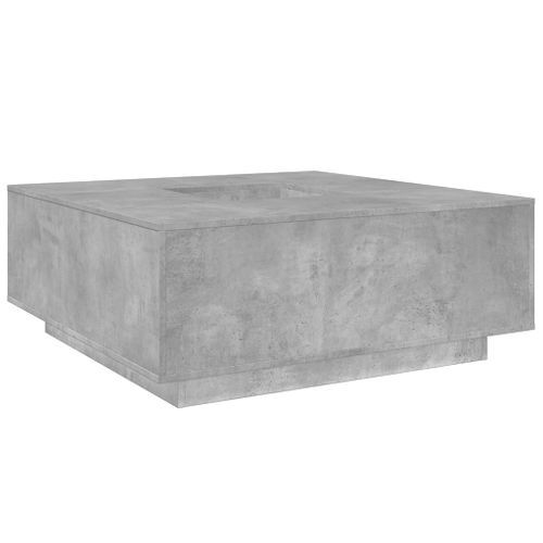 Table basse gris béton 100x100x40 cm bois d'ingénierie - Photo n°2; ?>