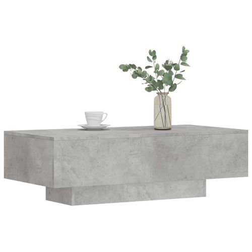 Table basse gris béton 100x49,5x31 cm bois d'ingénierie - Photo n°3; ?>