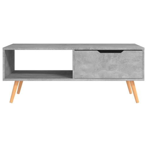 Table basse Gris béton 100x49,5x43 cm - Photo n°2; ?>