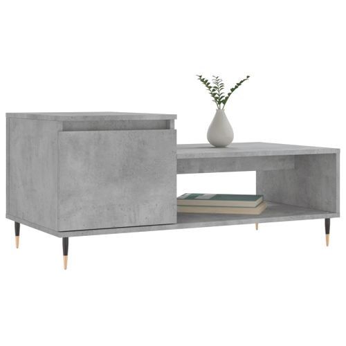 Table basse Gris béton 100x50x45 cm Bois d'ingénierie - Photo n°3; ?>