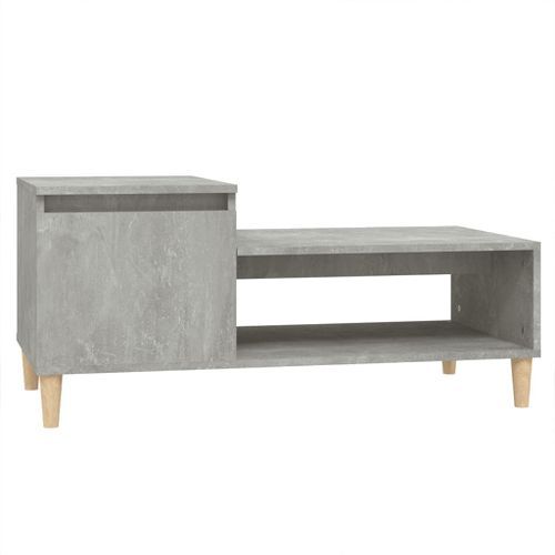 Table basse Gris béton 100x50x45 cm Bois d'ingénierie - Photo n°2; ?>