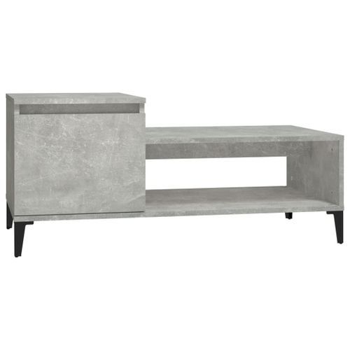 Table basse Gris béton 100x50x45 cm Bois d'ingénierie - Photo n°2; ?>