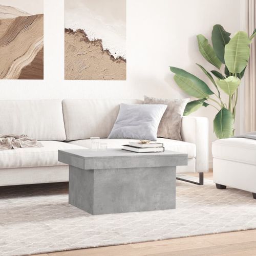 Table basse gris béton 100x55x40 cm bois d'ingénierie - Photo n°3; ?>