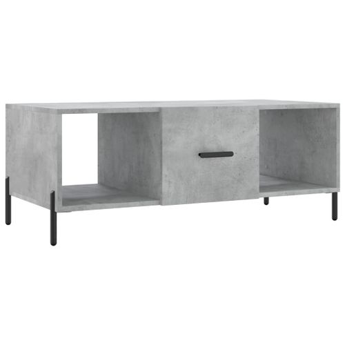 Table basse gris béton 102x50x40 cm bois d'ingénierie - Photo n°2; ?>