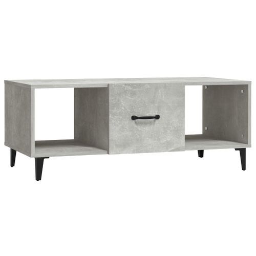 Table basse Gris béton 102x50x40 cm Bois d'ingénierie - Photo n°2; ?>