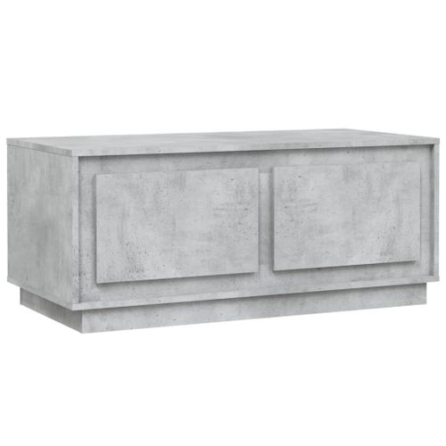 Table basse gris béton 102x50x44 cm bois d'ingénierie - Photo n°2; ?>