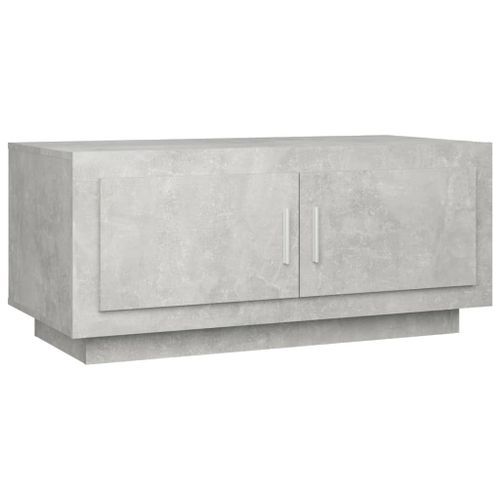 Table basse gris béton 102x50x45 cm bois d'ingénierie - Photo n°2; ?>