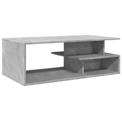 Table basse gris béton 102x55x35 cm bois d'ingénierie - Photo n°2; ?>