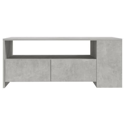 Table basse Gris béton 102x55x42 cm Bois d'ingénierie - Photo n°3; ?>