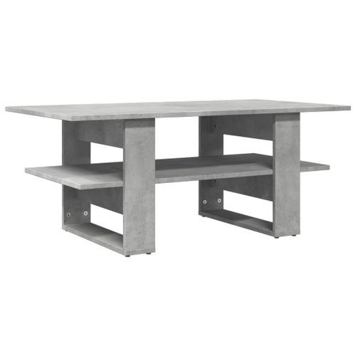 Table basse gris béton 102x55x42 cm bois d'ingénierie - Photo n°2; ?>