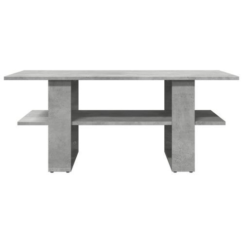 Table basse gris béton 102x55x42 cm bois d'ingénierie - Photo n°3; ?>