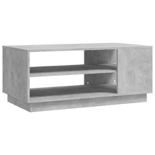 Table basse gris béton 102x55x43 cm bois d'ingénierie - Photo n°2; ?>