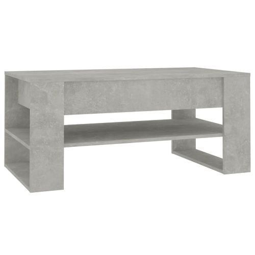 Table basse Gris béton 102x55x45 cm Bois d'ingénierie - Photo n°2; ?>