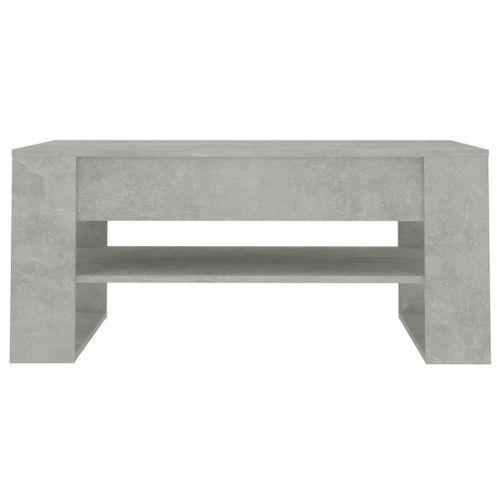 Table basse Gris béton 102x55x45 cm Bois d'ingénierie - Photo n°3; ?>