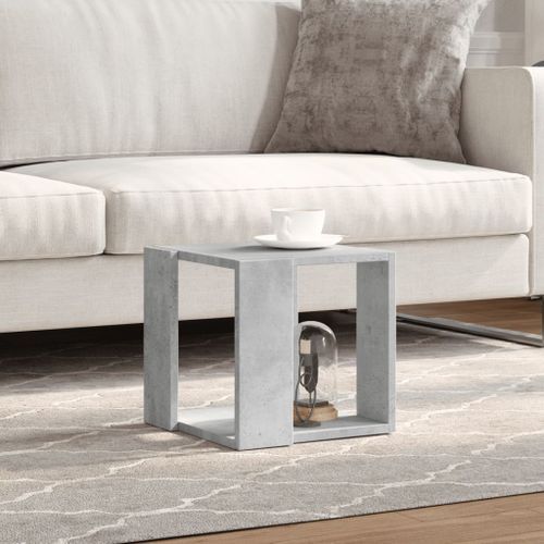 Table basse gris béton 32x32x30 cm bois d'ingénierie - Photo n°3; ?>