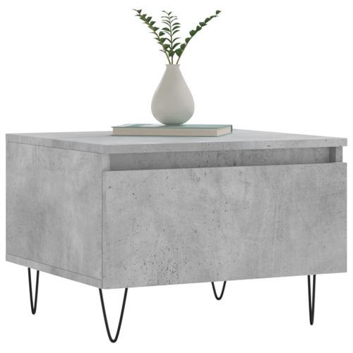 Table basse gris béton 50x46x35 cm bois d'ingénierie - Photo n°3; ?>