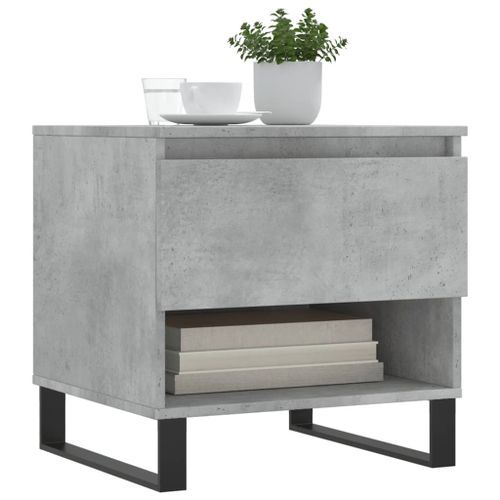 Table basse gris béton 50x46x50 cm bois d'ingénierie - Photo n°3; ?>