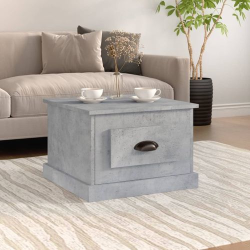 Table basse gris béton 50x50x35 cm bois d'ingénierie - Photo n°2; ?>