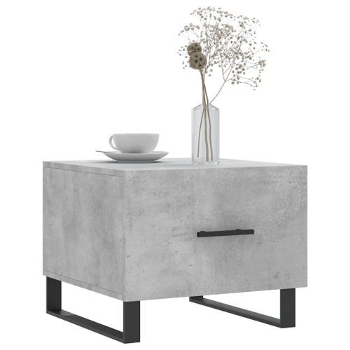 Table basse gris béton 50x50x40 cm bois d'ingénierie - Photo n°3; ?>