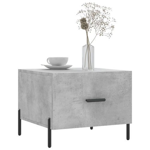 Table basse gris béton 50x50x40 cm bois d'ingénierie - Photo n°3; ?>