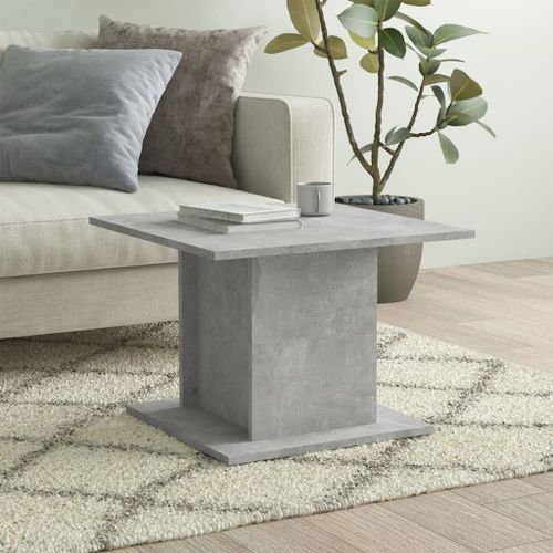 Table basse Gris béton 55,5x55,5x40 cm - Photo n°2; ?>