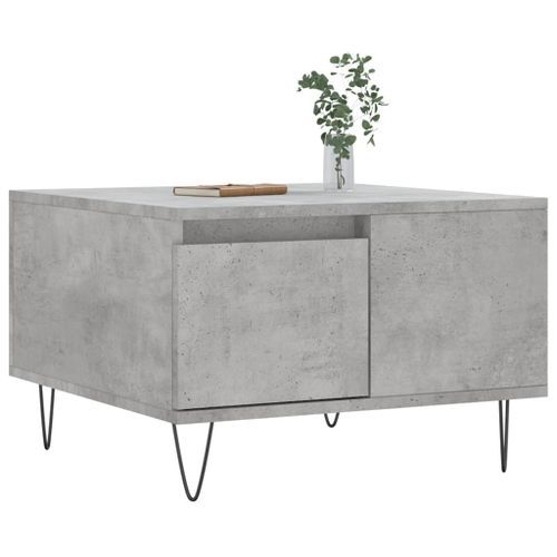 Table basse gris béton 55x55x36,5 cm bois d'ingénierie - Photo n°3; ?>