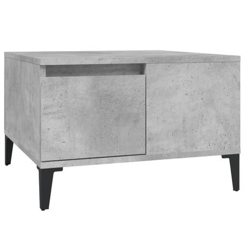Table basse gris béton 55x55x36,5 cm bois d'ingénierie - Photo n°2; ?>