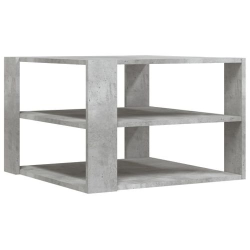 Table basse gris béton 59,5x59,5x40 cm bois d'ingénierie - Photo n°2; ?>