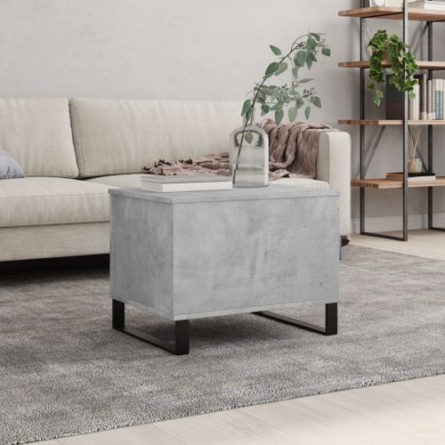 Table basse Gris béton 60x44,5x45 cm Bois d'ingénierie - Photo n°2; ?>